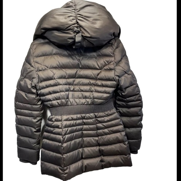 Laundry By Shelli Segal Winter Coat Down Puffer Hooded Womens MED Brown Quilted - Picture 2 of 12